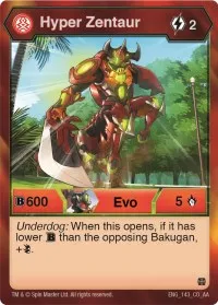 Hyper Zentaur 143 (Age of Aurelus) — Bakugan TCG Card Value