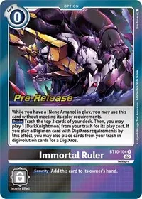 Immortal Ruler (Xros Encounter Pre-Release Cards)