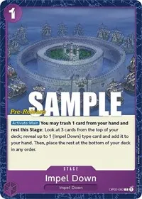 Impel Down (Paramount War Pre-Release Cards) — One Piece Card Game Card Value