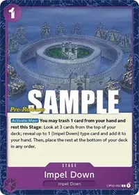 Impel Down (Paramount War Pre-Release Cards)