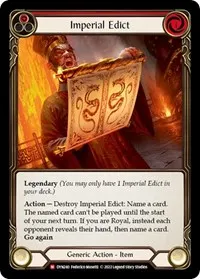 Imperial Edict (Dynasty) — Flesh & Blood TCG Card Value