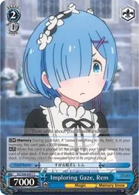 Imploring Gaze Rem (Re:ZERO Memory Snow) — Weiss Schwarz Card Value