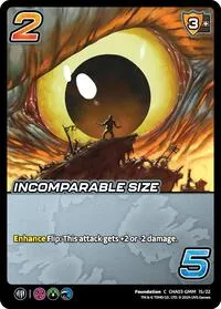 Incomparable Size (Challenger Series: Godzilla) — UniVersus Card Value