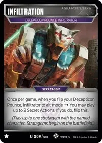 Infiltration (Titan Masters Attack) — Transformers TCG Card Value
