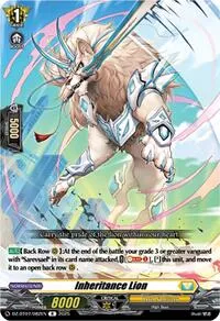 Inheritance Lion (DZ-BT07: Moon Fangs & Cerulean Blaze) — Cardfight Vanguard Card Value