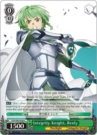 Integrity Knight Renly (Sword Art Online -Alicization- Vol.2) — Weiss Schwarz Card Value