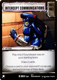 Intercept Communications (Blaster VS Soundwave Box Set 35th Anniversary Edition) — Transformers TCG Card Value
