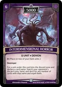 Interdimensional Horror (Ascension) — Argent Saga TCG Card Value