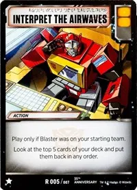 Interpret The Airwaves (Blaster VS Soundwave Box Set 35th Anniversary Edition)