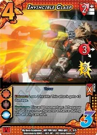 Invincible Clasp Quirk Pack 2 (UniVersus: My Hero Academia Promo Cards)