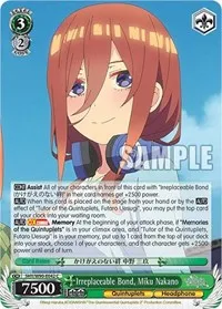 Irreplaceable Bond Miku Nakano (The Quintessential Quintuplets 2) — Weiss Schwarz Card Value