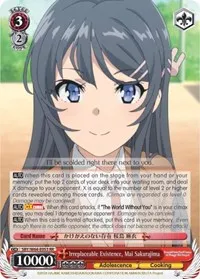 Irreplaceable Existence Mai Sakurajima (Rascal Does Not Dream of Bunny Girl Senpai) — Weiss Schwarz Card Value