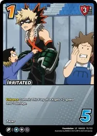 Irritated (UniVersus: My Hero Academia: Jet Burn)