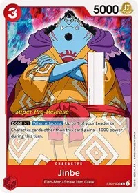 Jinbe (Super Pre-Release Starter Deck 1: Straw Hat Crew) — One Piece Card Game Card Value