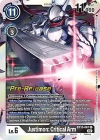 Justimon Critical Arm (Xros Encounter Pre-Release Cards)