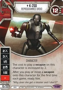 K 2SO Reprogrammed Droid (Empire at War) — Star Wars Destiny Card Value