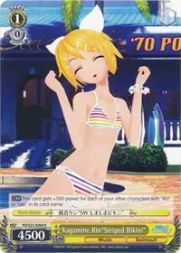Kagamine RinStriped Bikini (Hatsune Miku -Project DIVA- f)