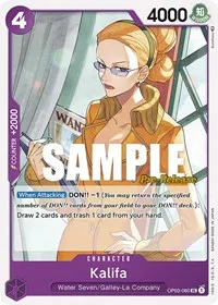 Kalifa (Pillars of Strength Pre-Release Cards) — One Piece Card Game Card Value