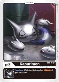 Kapurimon (Starter Deck 05: Machine Black) — Digimon Card Game Card Value