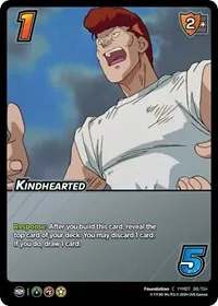 Kindhearted (Yu Yu Hakusho: Dark Tournament) — UniVersus Card Value
