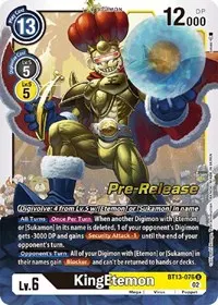 KingEtemon (Versus Royal Knights Pre-Release Cards)