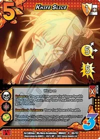 Knife Slice (UniVersus: My Hero Academia: Crimson Rampage) — UniVersus Card Value