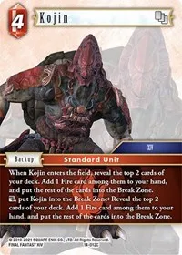 Kojin (Opus XIV: Crystal Abyss) — Final Fantasy TCG Card Value