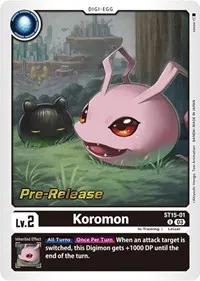 Koromon (Starter Deck 15: Dragon of Courage Pre-Release Cards)