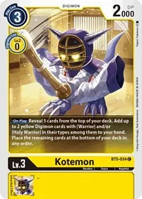 Kotemon (Battle of Omni) — Digimon Card Game Card Value