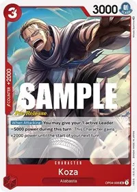 Koza (Kingdoms of Intrigue Pre-Release Cards) — One Piece Card Game Card Value