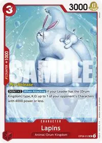 Lapins (Two Legends Pre-Release Cards) — One Piece Card Game Card Value