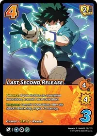 Last Second Release (UniVersus: My Hero Academia: Jet Burn) — UniVersus Card Value