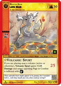 Lava Bear (Cryptid Nation: Kickstarter Edition)