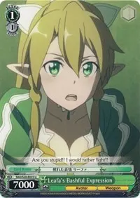 Leafas Bashful Expression (Sword Art Online)