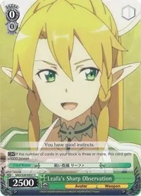 Leafas Sharp Observation (Sword Art Online) — Weiss Schwarz Card Value