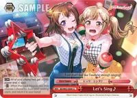 Lets Sing (BanG Dream! Girls Band Party! Vol.2) — Weiss Schwarz Card Value