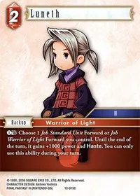 Luneth (Opus XIII: Crystal Radiance) — Final Fantasy TCG Card Value