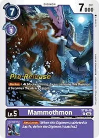 Mammothmon (Starter Deck 16: Wolf of Friendship Pre-Release Cards)