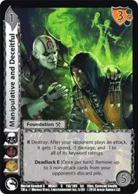 Manipulative and Deceitful (Mortal Kombat X) — UniVersus Card Value