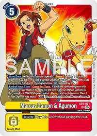 Marcus Damon and Agumon (Advanced Booster Digimon Generation)