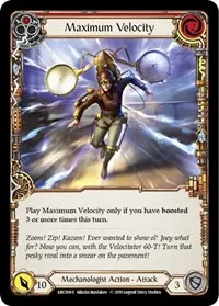 Maximum Velocity (Arcane Rising) — Flesh & Blood TCG Card Value
