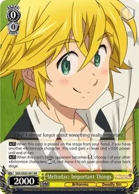 Meliodas Important Things (The Seven Deadly Sins)