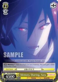 Memory Sharing Sora (No Game No Life) — Weiss Schwarz Card Value