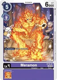 Meramon (Starter Deck 16: Wolf of Friendship) — Digimon Card Game Card Value