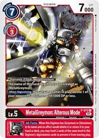 MetalGreymon Alterous Mode (Digimon Promotion Cards)