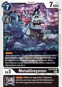 MetalGreymon EX4 045 (Alternative Being Booster) — Digimon Card Game Card Value