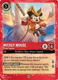 Mickey Mouse Pirate Captain (Disney Lorcana Promo Cards)