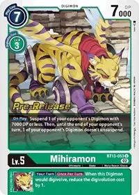 Mihiramon (Versus Royal Knights Pre-Release Cards) — Digimon Card Game Card Value