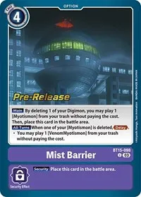 Mist Barrier (Exceed Apocalypse Pre-Release Cards) — Digimon Card Game Card Value