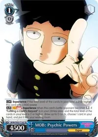 MOB Psychic Powers SR (Mob Psycho 100) — Weiss Schwarz Card Value
